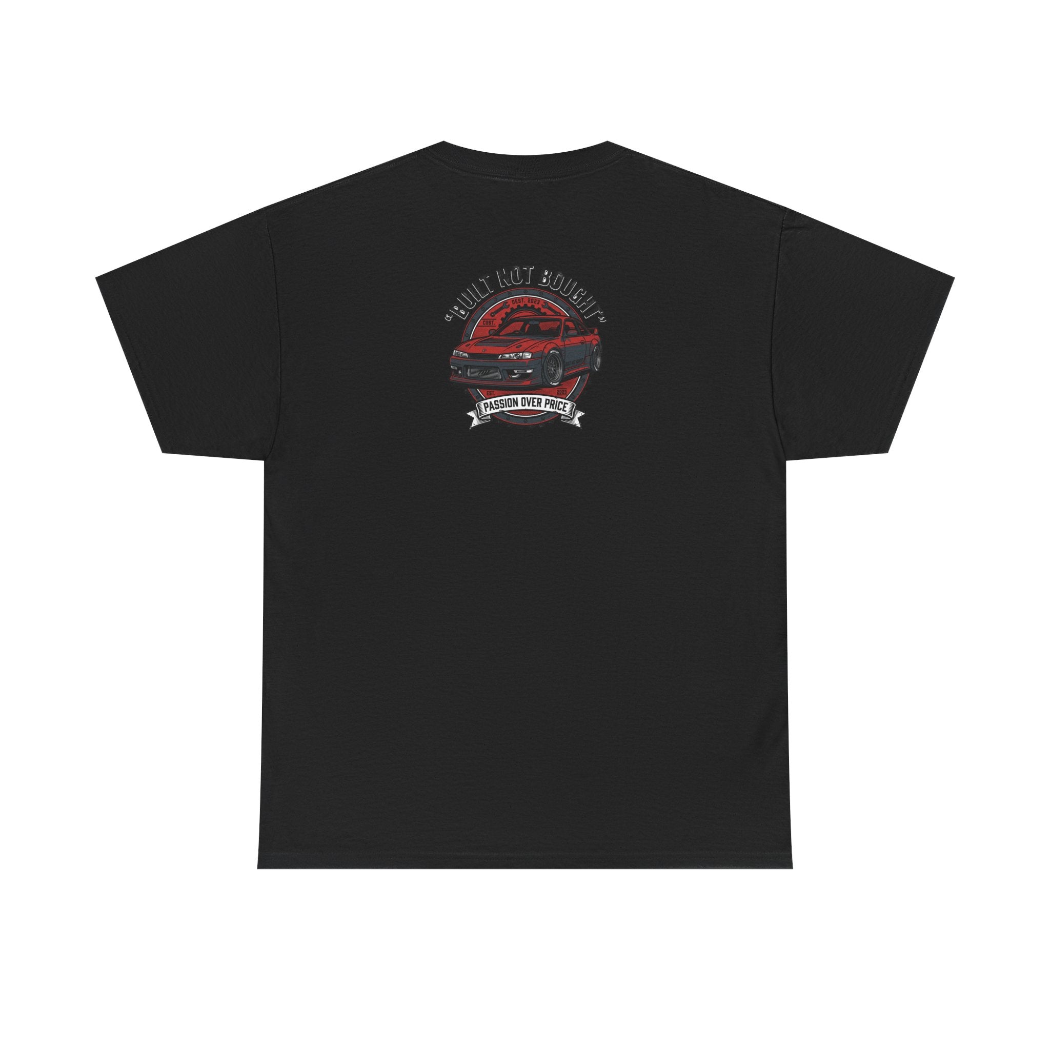 Built Not Bought graphic Tee | Muscle Car Illustration, Racing Emblem